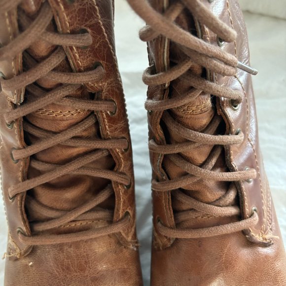 Woman's Skechers -Starship Side Zip Leather Combat Boots Size 9 Very Comfortable - Picture 7 of 14